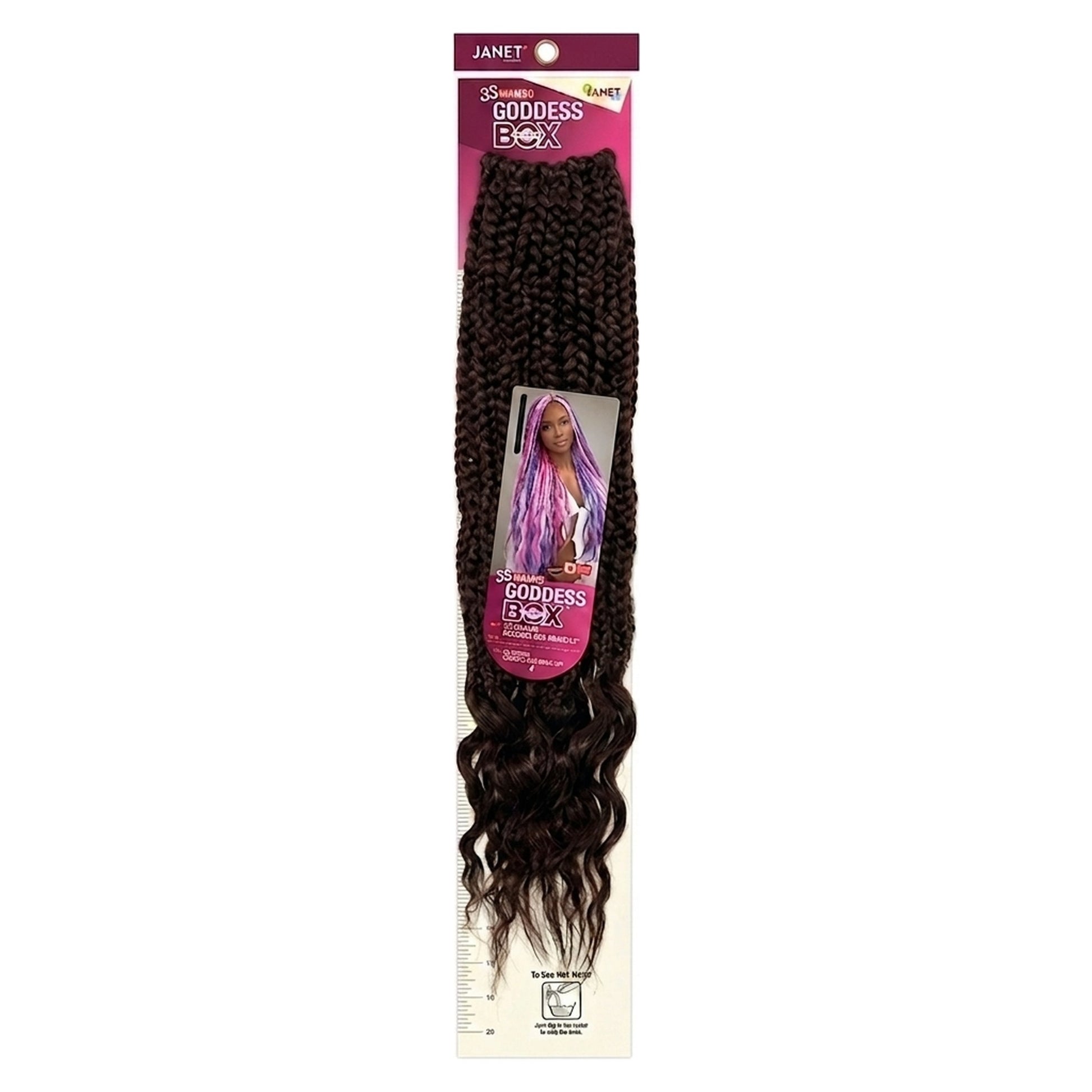 Janet 3S SISTERGODDESS BOX Crochet Box Braids in dark brown