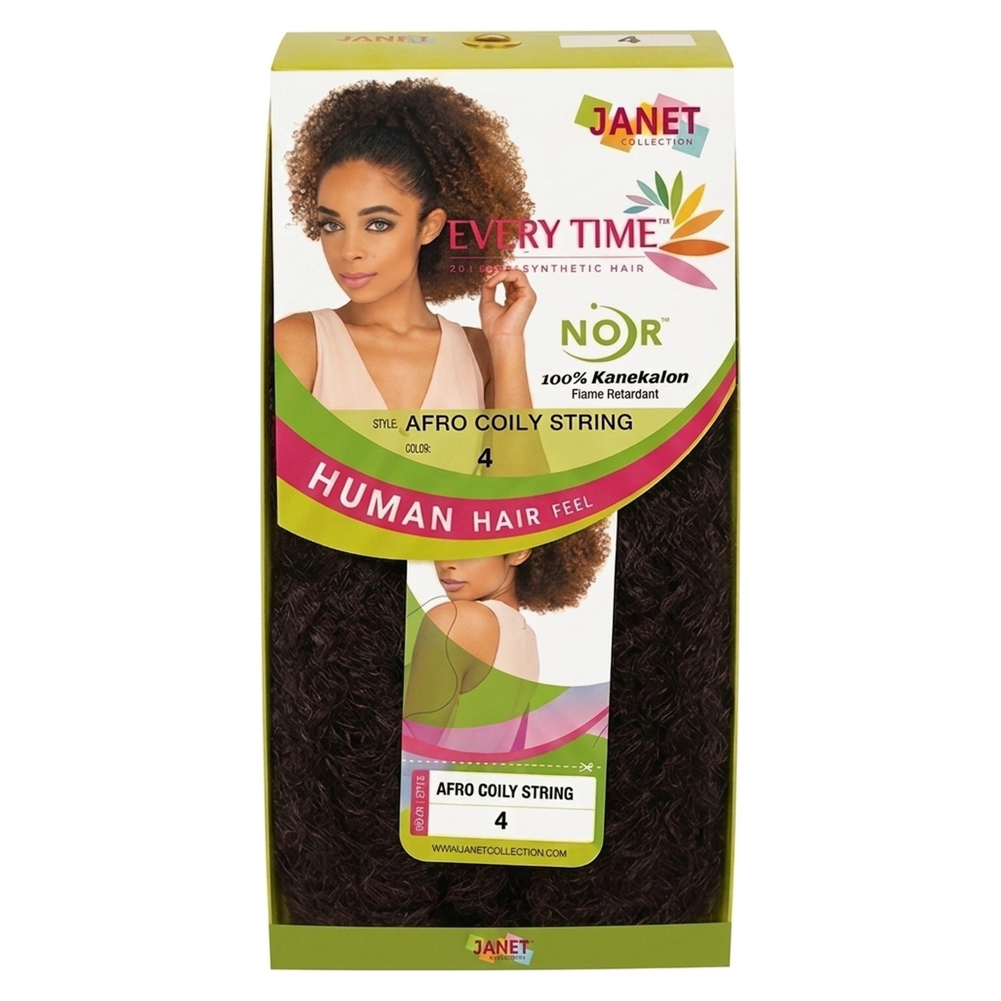 Janet Collection Afro Coily String Drawstring Ponytail Synthetic Hair 100% Kanekalon Flame Retardant