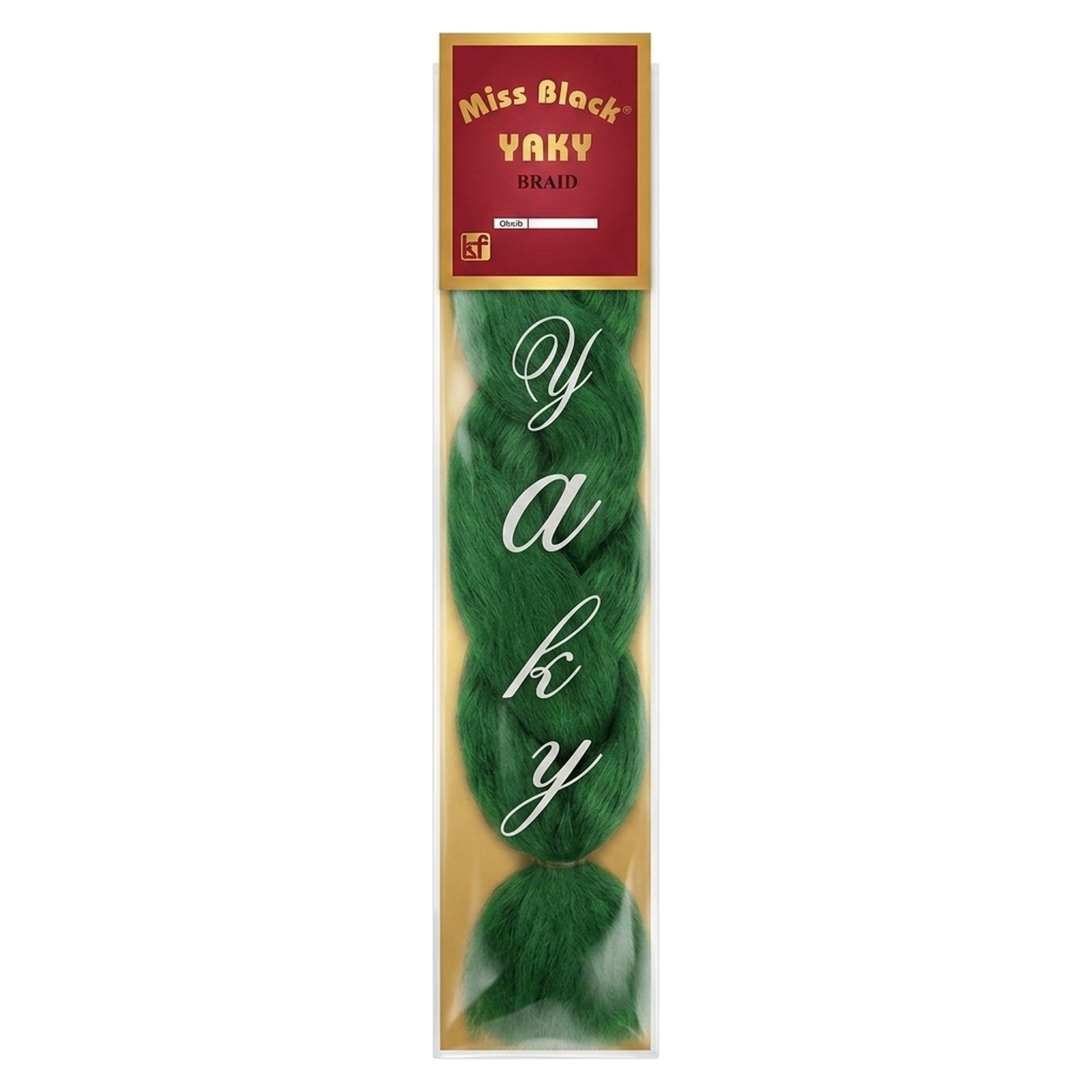 Miss Black Yaky Braid, green.