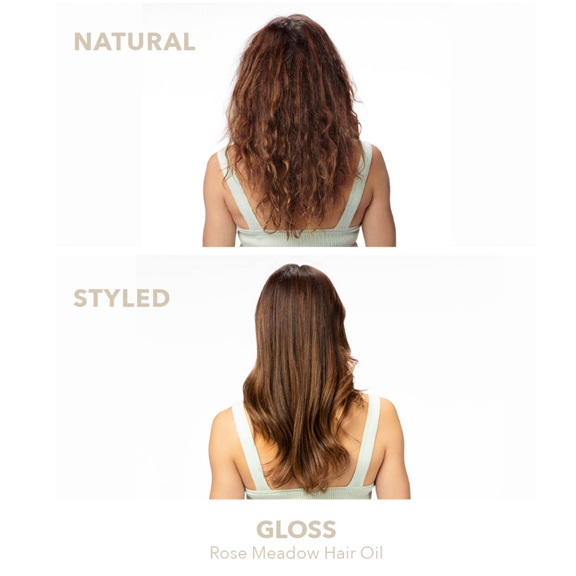 No Frizz Shine Hair Oil model photo