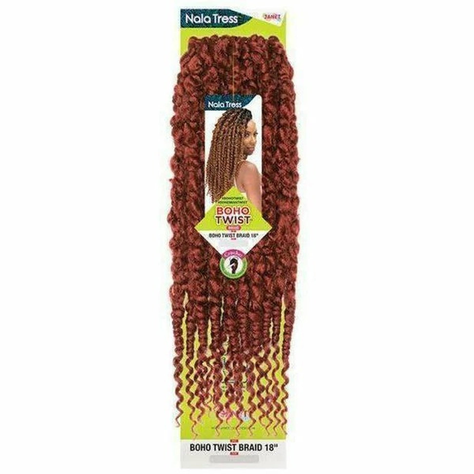 Janet Nala Tress Boho Twist Crochet Braiding Hair 18 Inch